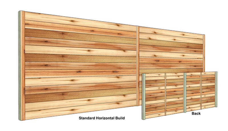 Horizontal wood privacy fence austin tx